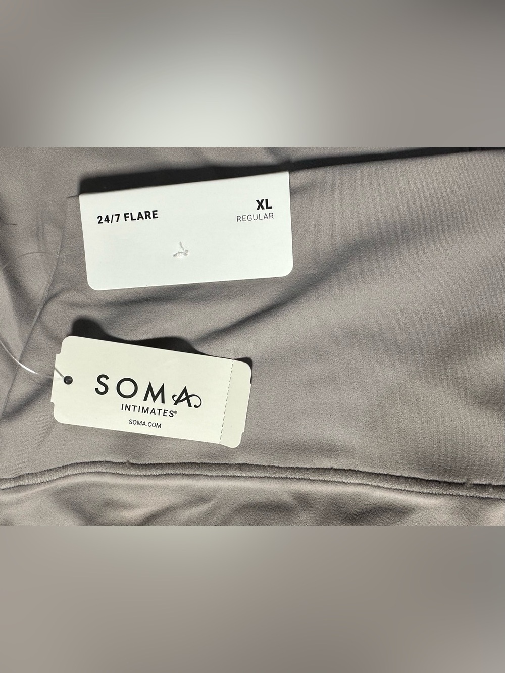 Soma 24/7 Smokey Taupe yoga Athletic Flare Regular High Waist Legging Pant NWT - Picture 4 of 5